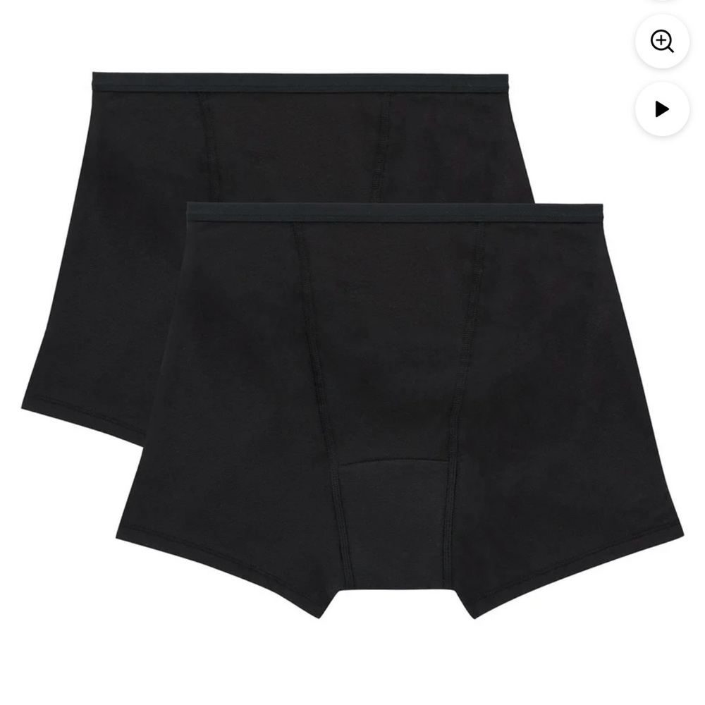 Hanes Comfort Super Period Protection Boxer  Briefs in Black, 2 pack, 5/Medium - Picture 4 of 10